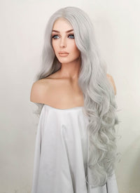 Grey Wavy Lace Front Synthetic Wig LF3227