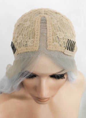 Grey Wavy Lace Front Synthetic Wig LF3227