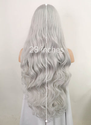 Grey Wavy Lace Front Synthetic Wig LF3227