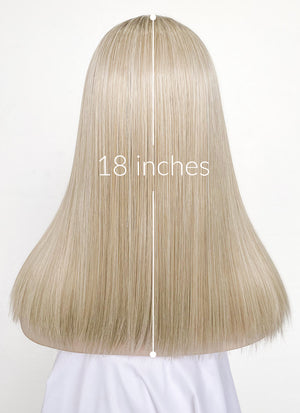 Mixed Blonde With Dark Roots Straight Lace Front Kanekalon Synthetic Wig LF3235