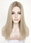 Mixed Blonde With Dark Roots Straight Lace Front Kanekalon Synthetic Wig LF3235