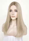 Mixed Blonde With Dark Roots Straight Lace Front Kanekalon Synthetic Wig LF3235
