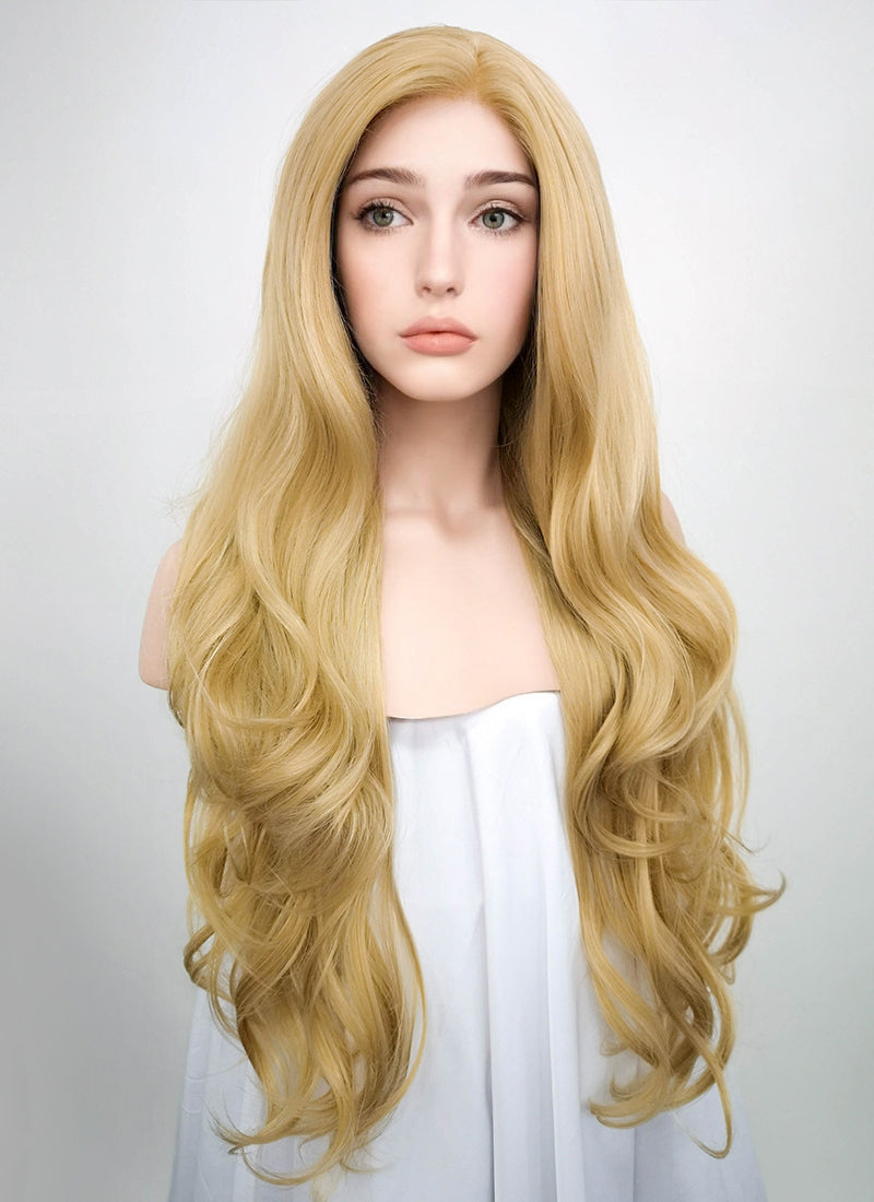 Wavy Blonde Lace Front Synthetic Wig LF323