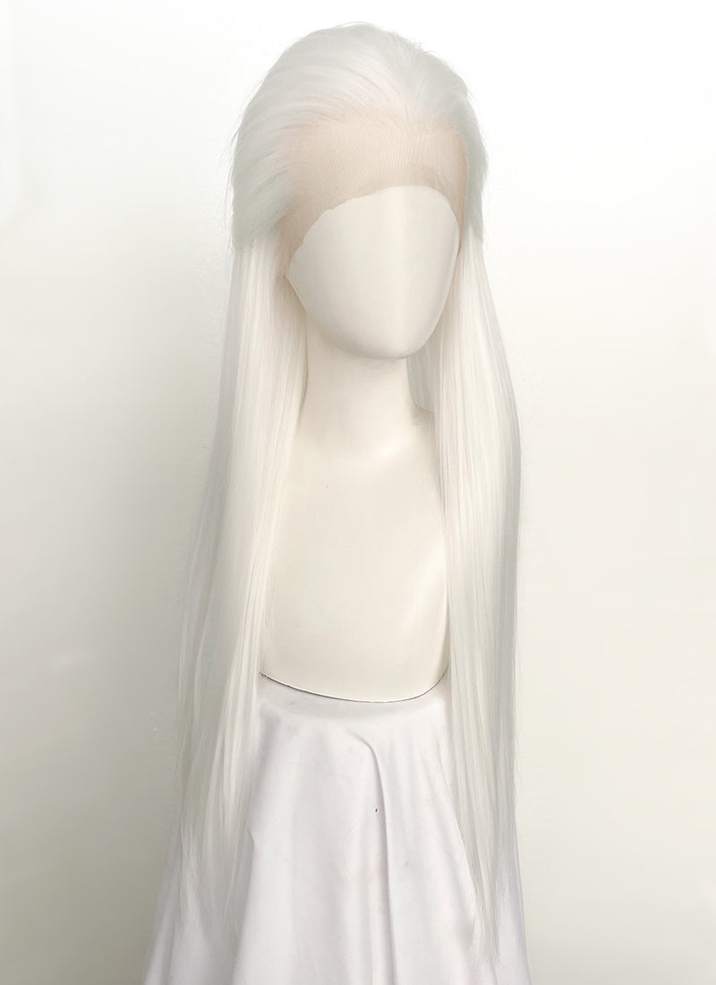 White Straight Lace Front Synthetic Men's Wig LF3270B (Customisable)