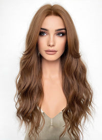 Brown Wavy Lace Front Synthetic Wig LF3294