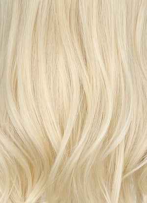 Barbie Light Blonde Curtain Bangs Wavy Lace Front Synthetic Wig LF3299A