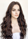 Brunette Mixed Brown Wavy Lace Front Synthetic Wig LF3300