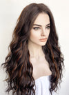 Brunette Mixed Brown Wavy Lace Front Synthetic Wig LF3300