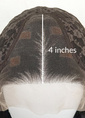Brunette Mixed Brown Wavy Lace Front Synthetic Wig LF3300