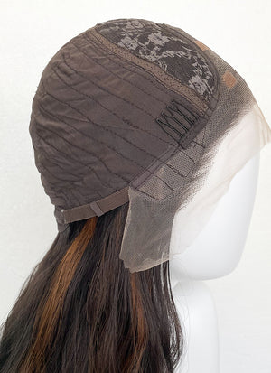 Brunette Mixed Brown Wavy Lace Front Synthetic Wig LF3300
