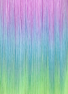 Purple Rainbow Color Straight Lace Front Synthetic Wig LF3304