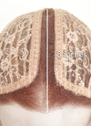 Blonde Pink Brown Mixed Curtain Bangs Wavy Lace Front Synthetic Wig LF3308