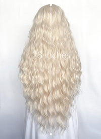 Platinum Blonde Curly Lace Front Synthetic Wig LF3310