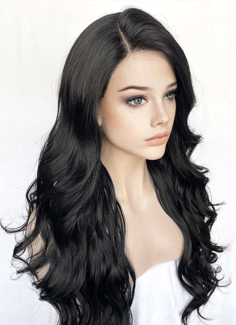 Black Wavy Lace Front Synthetic Hair Wig LF3314