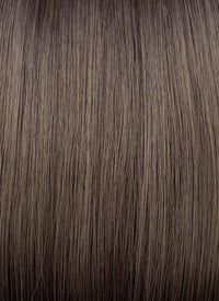 Brunette Curtain Bangs Straight Bob Lace Front Synthetic Hair Wig LF3322