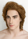 Brown Wavy Lace Front Synthetic Men Wig LF407B