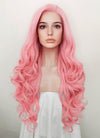 Pink Wavy Lace Front Synthetic Wig LF5092