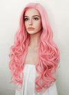 Pink Wavy Lace Front Synthetic Wig LF5092