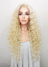 Light Blonde Curly Lace Front Synthetic Wig LF5130
