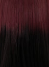Red Black Ombre Straight Lace Front Synthetic Wig LF5135