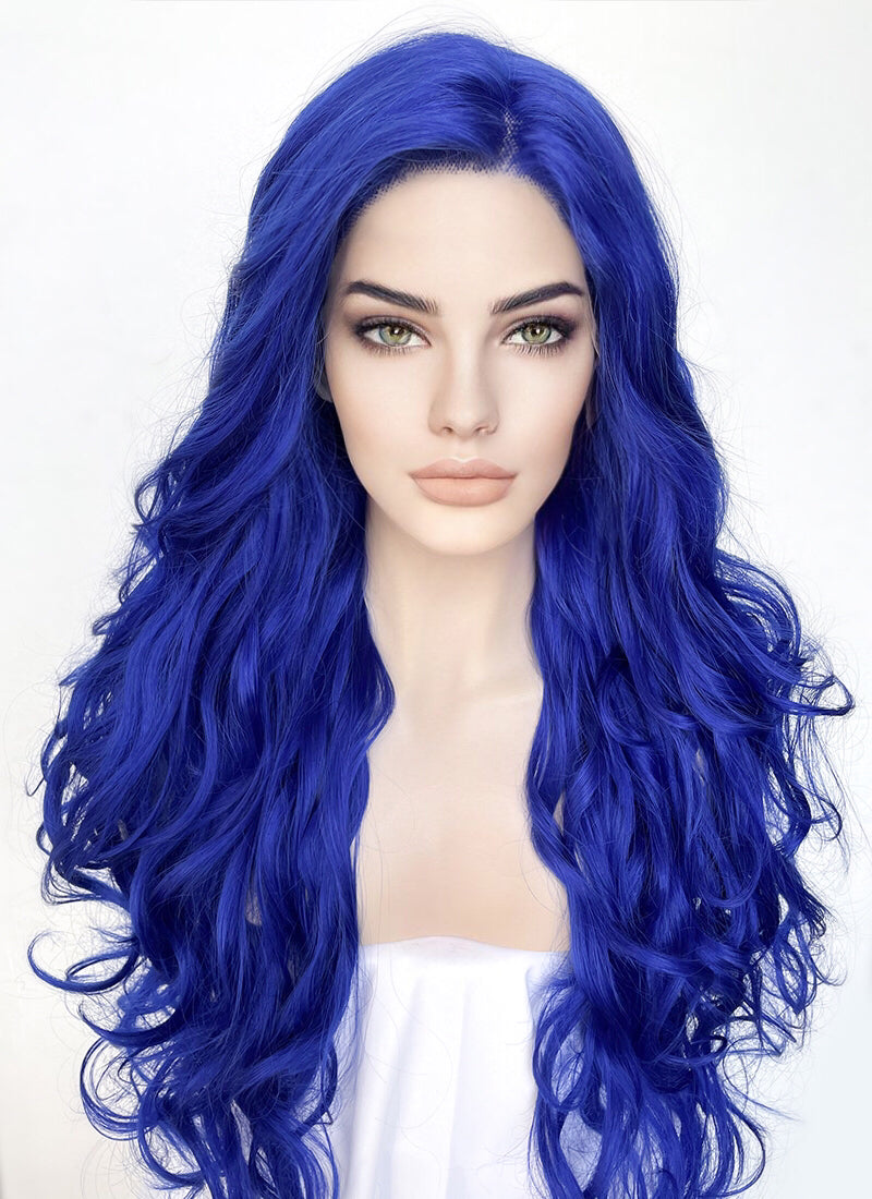 Blue Wavy Lace Front Synthetic Wig LF5149