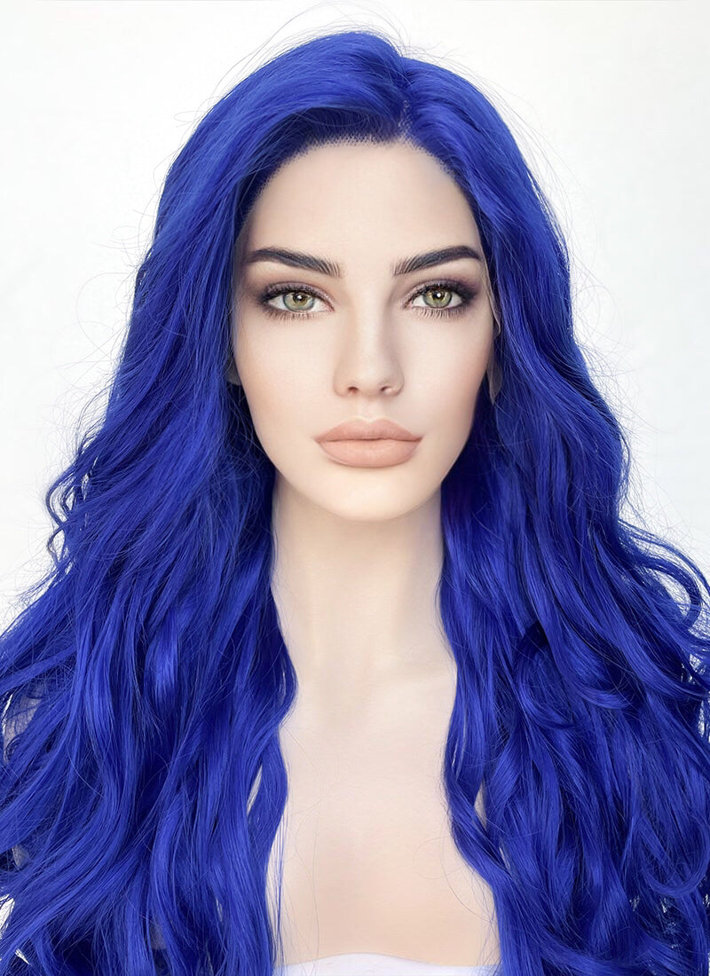 Blue Wavy Lace Front Synthetic Wig LF5149