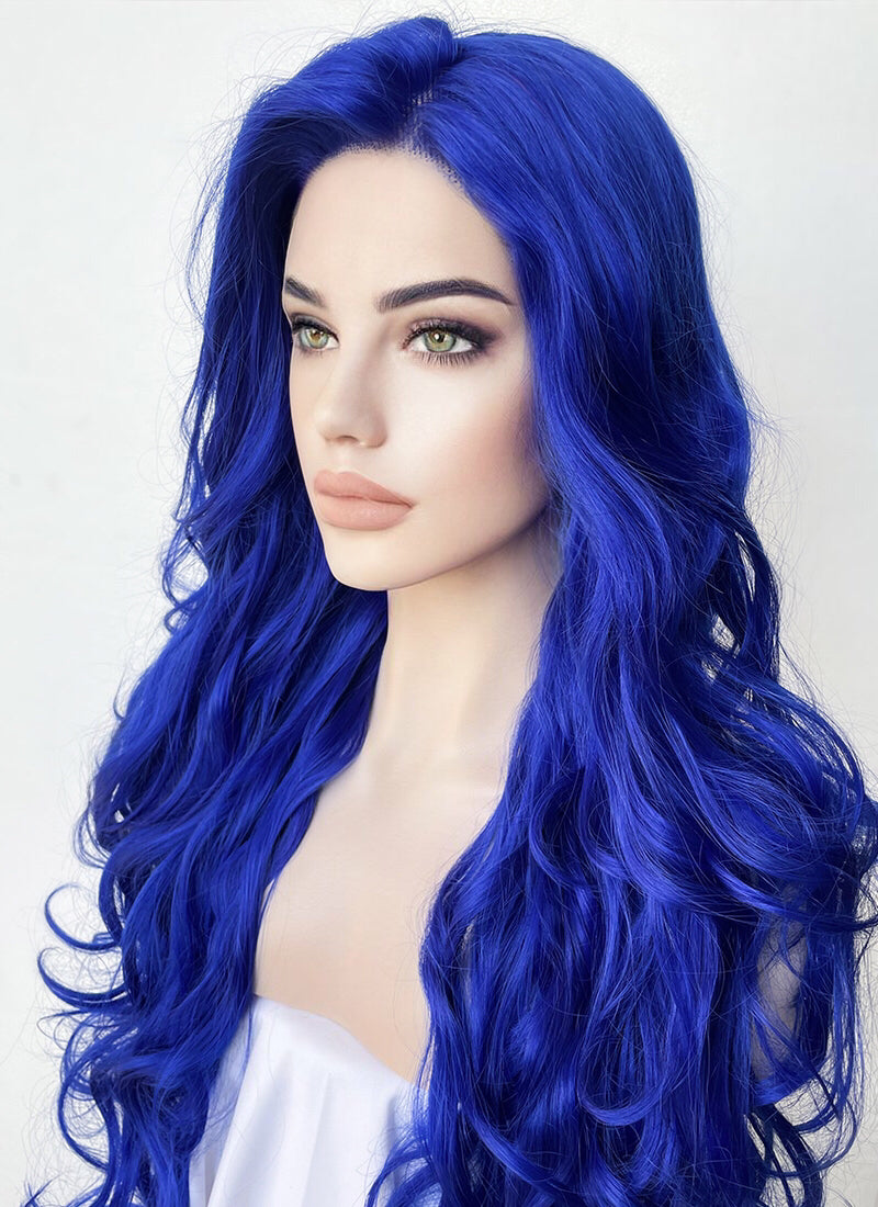 Blue Wavy Lace Front Synthetic Wig LF5149