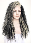 Blonde Mixed Black Curly Lace Front Synthetic Wig LF5160