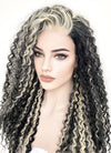 Blonde Mixed Black Curly Lace Front Synthetic Wig LF5160