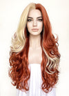 Ginger With Blonde Wavy Lace Front Synthetic Wig LF5166