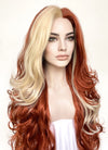 Ginger With Blonde Wavy Lace Front Synthetic Wig LF5166