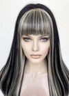 Blonde Mixed Black Straight Lace Front Synthetic Wig LF6015