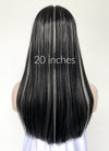Blonde Mixed Black Straight Lace Front Synthetic Wig LF6015