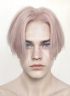 Pastel Pale Plum Straight Lace Front Synthetic Men's Wig LF6017