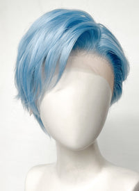 Pastel Blue Straight Lace Front Synthetic Wig LF6021