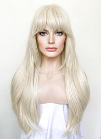 Barbie Platinum Blonde Straight Lace Front Synthetic Wig LF6022