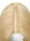 Blonde Curtain Bangs Wavy Lace Front Synthetic Wig LF6025