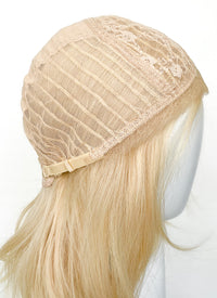 Blonde Curtain Bangs Wavy Lace Front Synthetic Wig LF6025