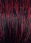 Black Mixed Red Straight Lace Front Synthetic Men's Wig LF6027