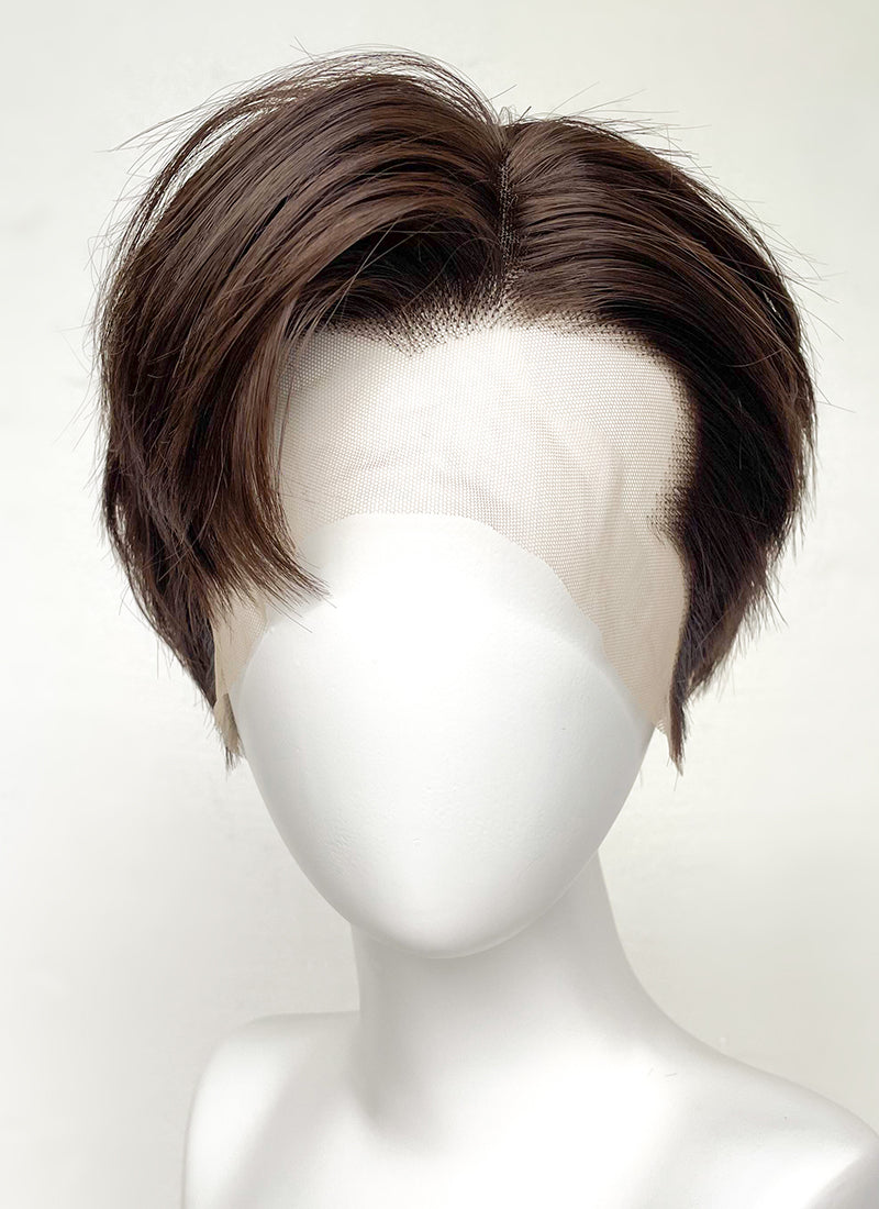 Brunette Straight Lace Front Synthetic Men's Wig LF6037