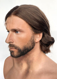 Alan Wake 2 Brunette Wavy Lace Front Synthetic Men's Wig LF6046