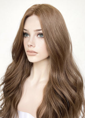 Brunette Wavy Lace Front Kanekalon Synthetic Wig LF7000