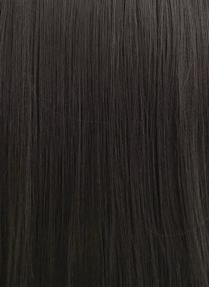 Straight Yaki Natural Black Lace Front Synthetic Wig LF701A - Wig Is Fashion Australia