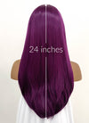 Straight Dark Purple Lace Front Synthetic Wig LFB029 - Wig Is Fashion Australia