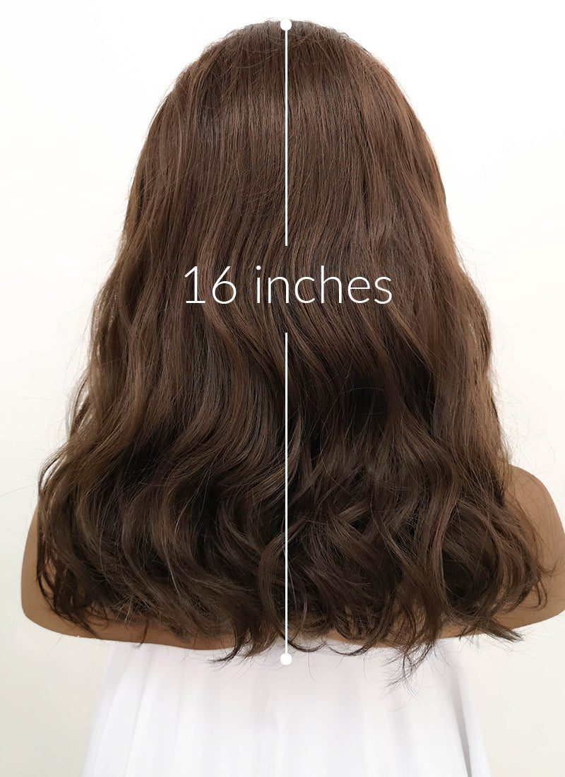 Dark Brown Wavy Lace Front Synthetic Wig LFB1265 - Wig Is Fashion Australia