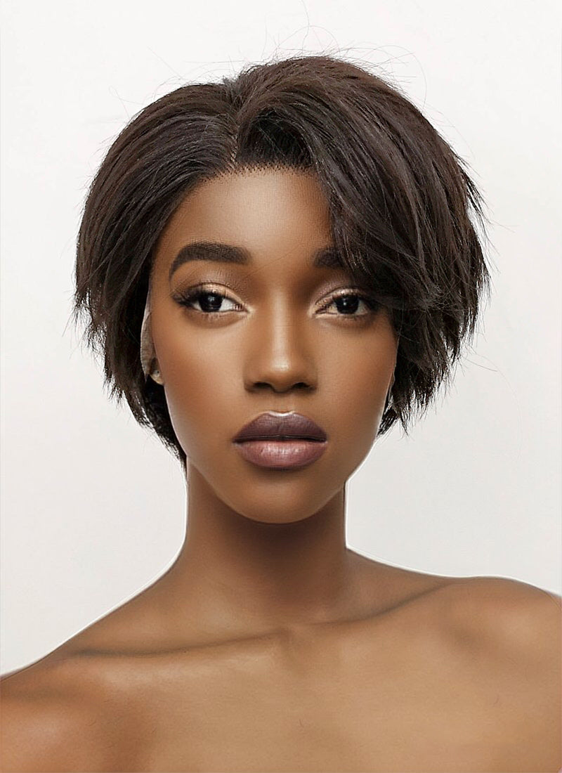 Short Brunette Lace Front Synthetic Wig LFB1312A