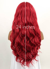 Wavy Red Lace Front Synthetic Wig LFB355 - Wig Is Fashion Australia