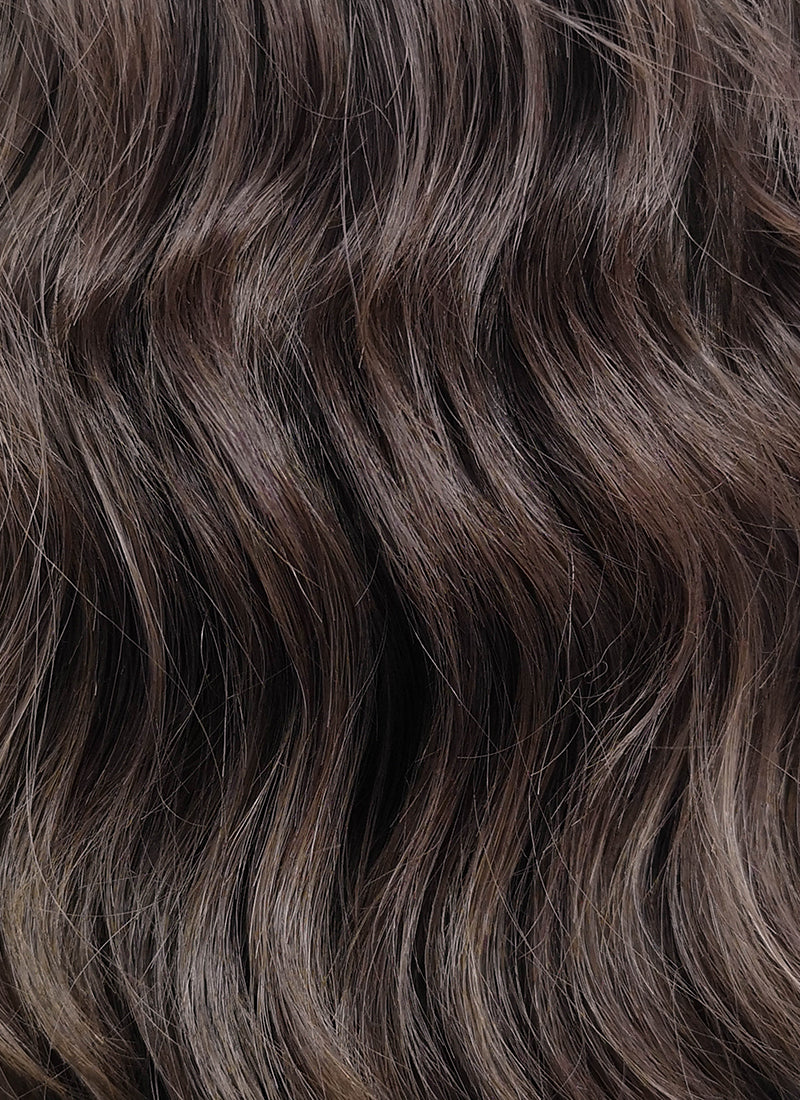Brunette Wavy Lace Front Synthetic Wig LFB407 - Wig Is Fashion Australia