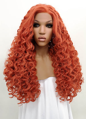 Ginger Spiral Curly Lace Front Synthetic Wig LFB663J