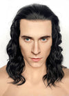 Marvel Loki Black Wavy Lace Front Synthetic Men's Wig LFK5554